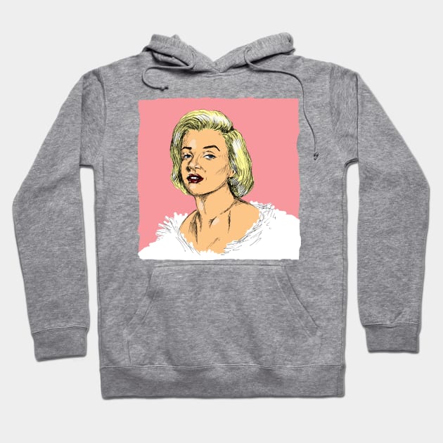 Marilyn Monroe Print Hoodie by rachelsfinelines